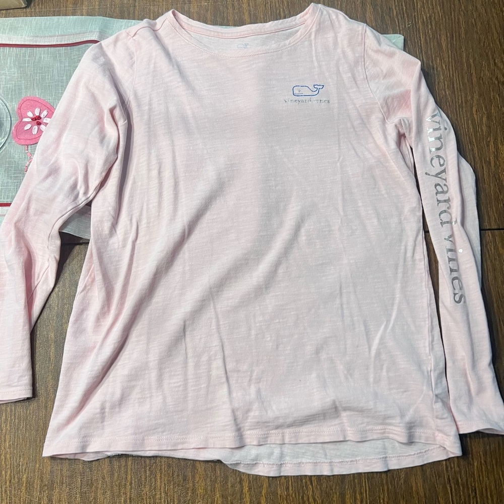 Vineyard Vines Pink Long Sleeve Shirt - Girls XL